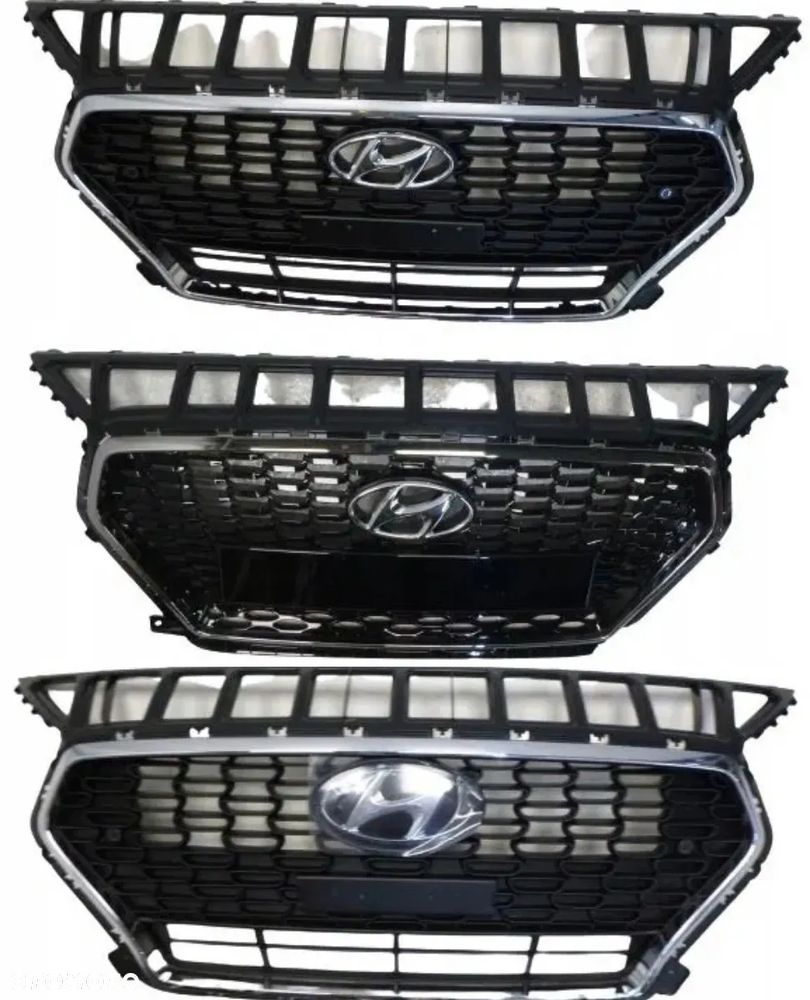 HYUNDAI I30 GRILL ATRAPA CHŁODNICY CZARNY CHROM NOWY ORYGINAŁ - 1