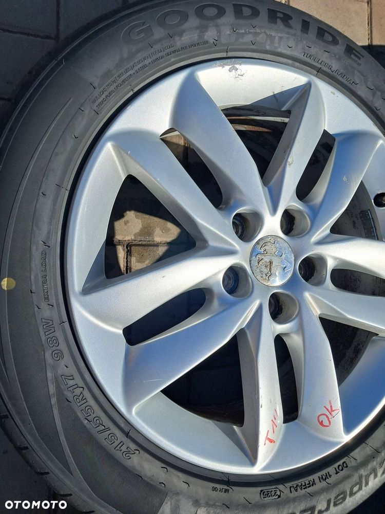 peugeot 508 felgi aluminiowe 17" koła lato 215/55r17 5x108 9671401380 - 6