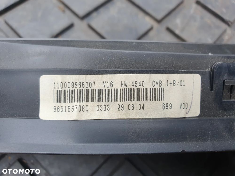 LICZNIK ZEGAR CITROEN XSARA PSA 9651667380 EUROPA - 4