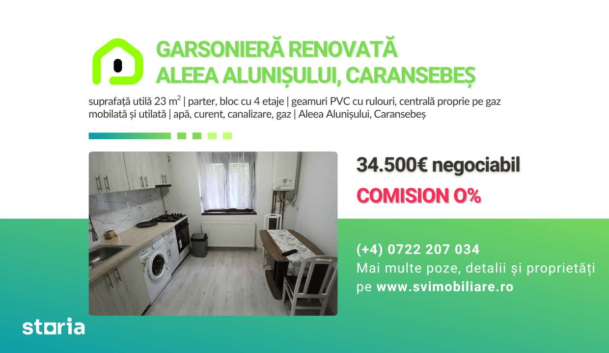 Comision 0 - Garsoniera renovata, Aleea Alunisului — fotografia 1