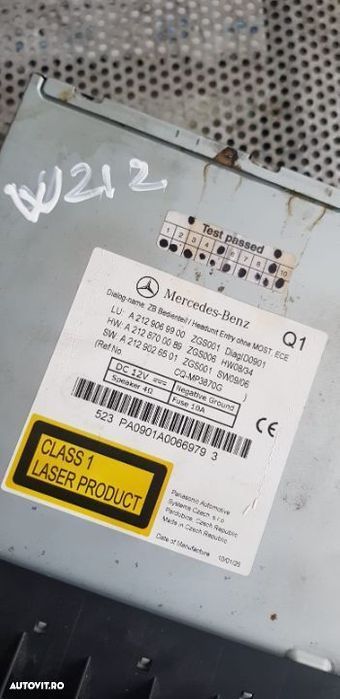 Unitate Radio CD Mercedes E Class W212 Cod A2129069900  A2128700089  A2129026501 - 3