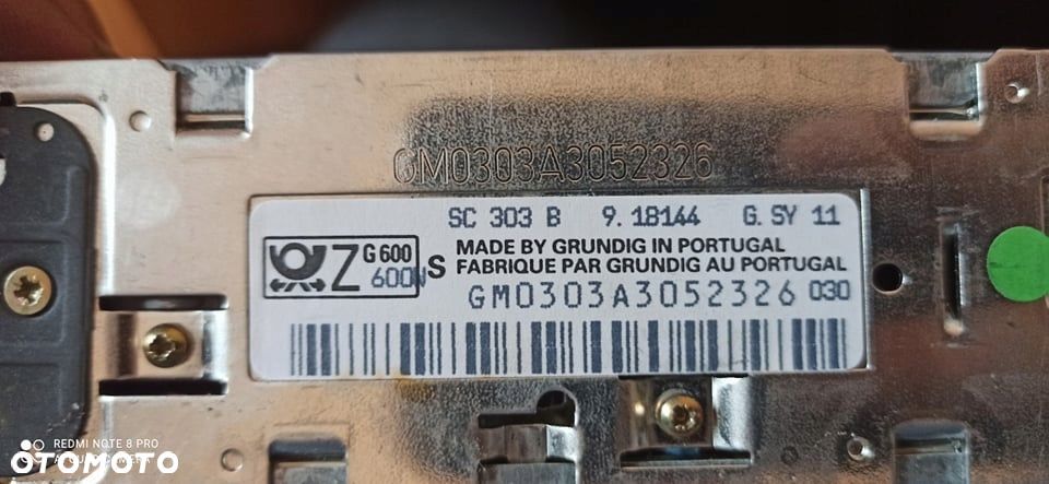 OPEL VECTRA II B ZAFIRA A RADIO NA KASETY GRUNDIG - 12