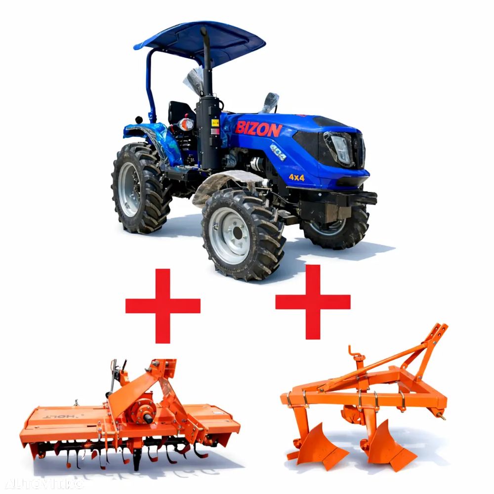 Bizon Tractor Bizon EUROTEK 404 EURO V cu carte RAR + Plug și Freză - 2