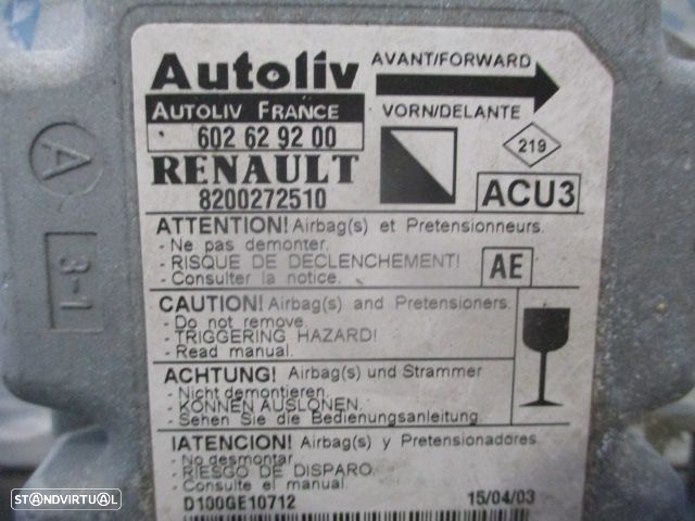 Modulo Airbag 8200272510 RENAULT KANGOO 2003 1.5DCI 55CV 5P BRANCO - 2