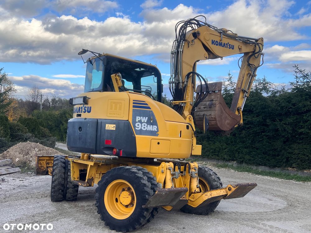 Komatsu Koparka kołowa KOMATSU 10ton PW98MR-8 4x4x4 plug podpory KLIMA 30km/h ramie Long 3xłamane skrętne 2012r bez DPF i ADBLUE 4cyl dodatk wyjścia hydr 51Kw 2osie skrętne pług stopy Cat TEREX Liebherr Wacker Pw 98 mr 8 11 prosto z importu - 6