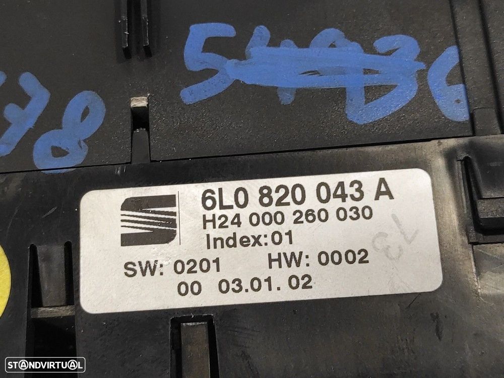 COMANDO CLIMATIZADOR SEAT IBIZA III 2002 -6L0820043A - 1