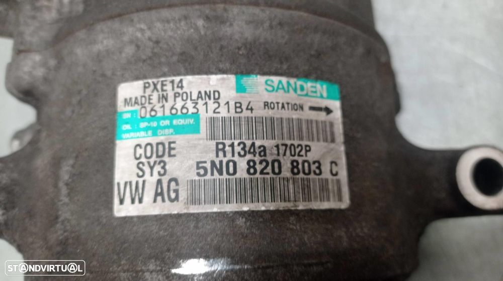 COMPRESSOR AR CONDICIONADO SEAT IBIZA IV 2010 -5N0820803C - 2
