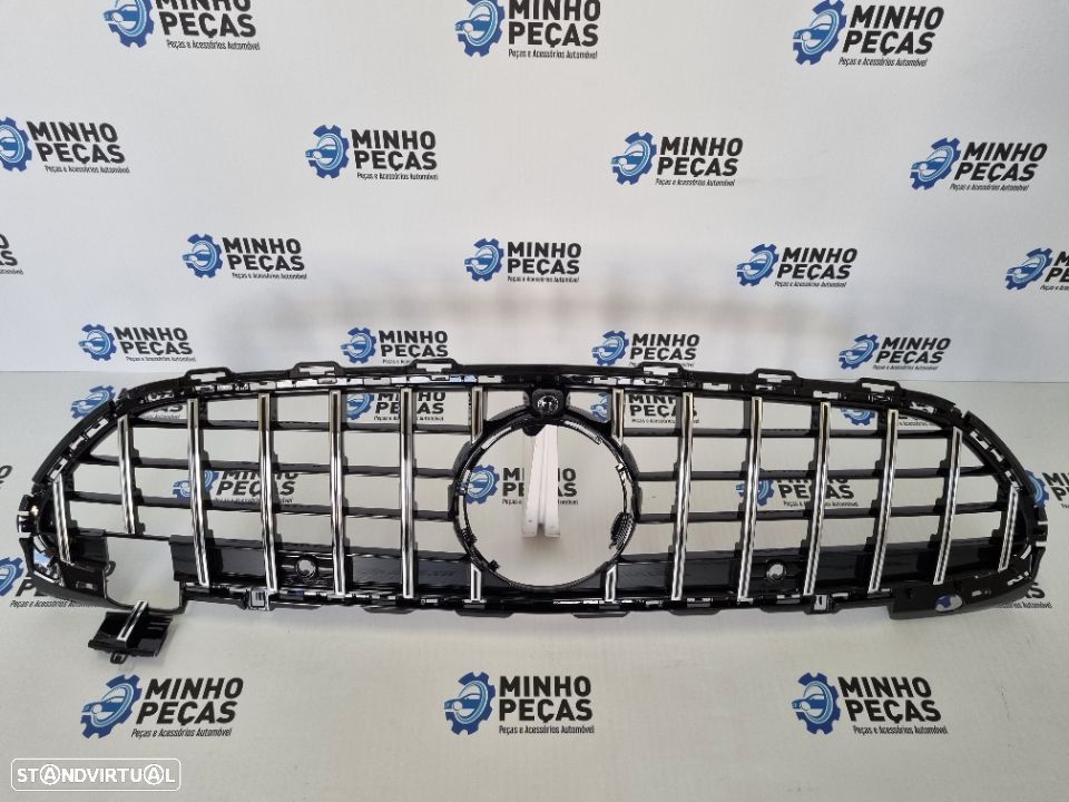Grelha Frontal Mercedes Novo Class C (W206) GTR Cromada/Preta - 1