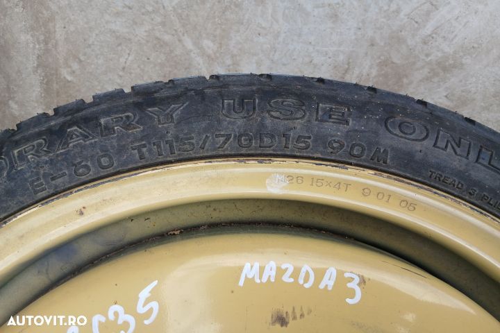 Roata de rezerva slim R15 M2615X4T 115/70 R15 M2615X4T 115/70 R15 Maz - 2