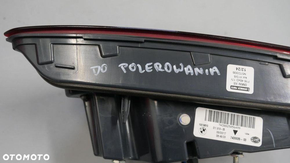 bmw x6 f16 lampa tylna lewa w klapę bagażnika 7438825 - 11