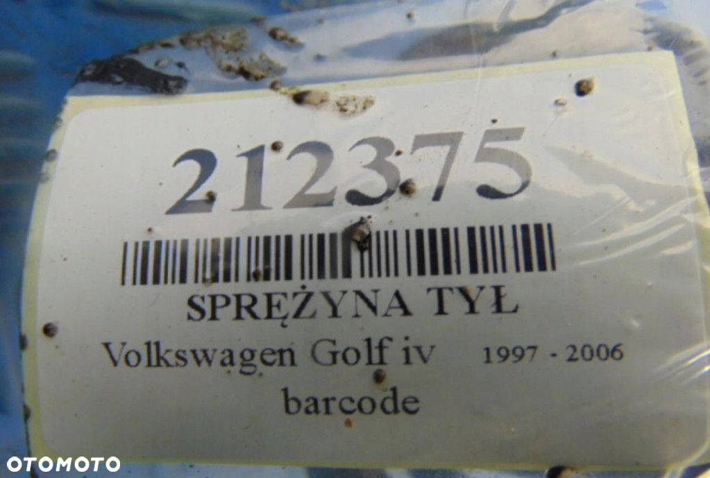 VOLKSWAGEN GOLF IV 1.6 16V FSI SPRĘŻYNA TYL LEWAPRAWA - 4