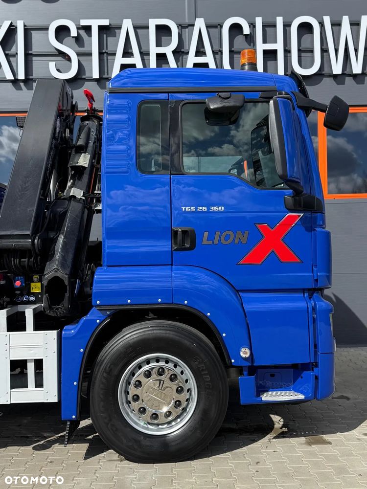 MAN TGS TGX 26.360 / E6 / 143tys km !!! skrzynia + żuraw HMF / manual / dzwig HDS kran crane 6x2 / 6x4 - 29