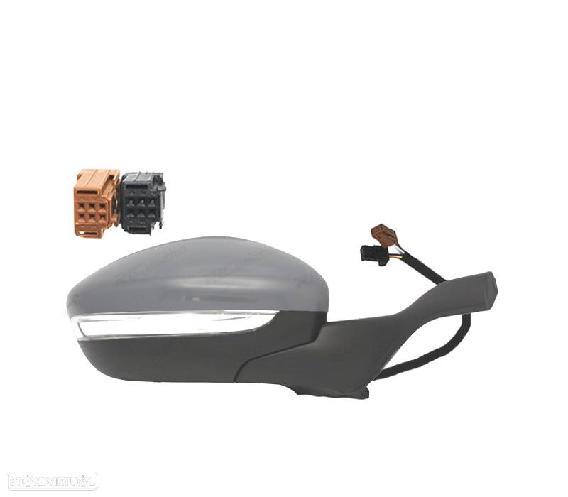 ESPELHO COMPLETO DIREITO PEUGEOT 208 12-19 REBATÍVEL - 1