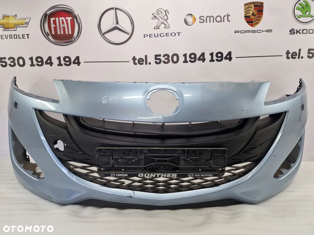 MAZDA 5 LIFT 10- ZDERZAK PRZEDNI PRZÓD NA SPRYSKI , BŁĘKITNY METALIK , NR C513-50031 , NR AUKCJI NZ689 - 1