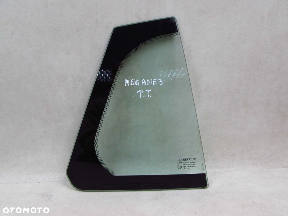 RENAULT MEGANE III KOMBI 08-16 SZYBA BOCZNA TROJKAT DRZWI TYL PRAWA 11R - 1