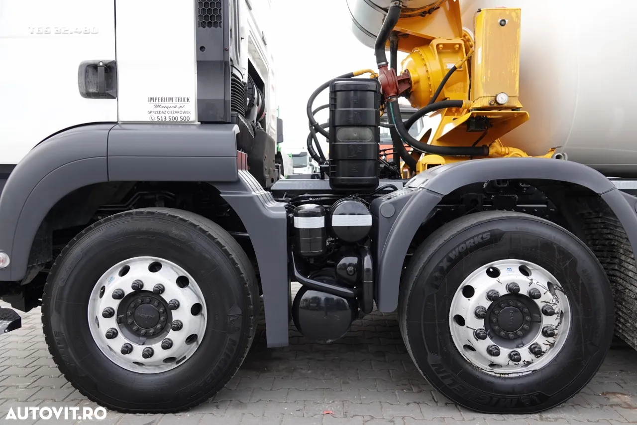 MAN TGS 32.480 / 8X4 / BETONATOR / PEAR 9M3 / MANUAL / EURO 6 - 17
