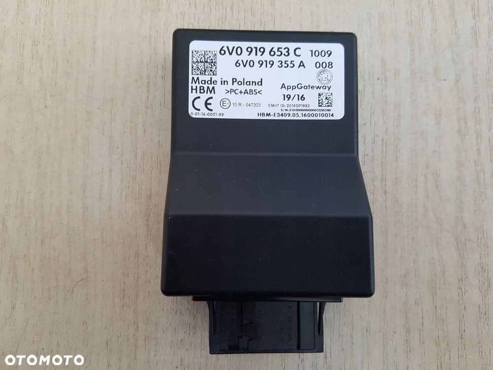 skoda octavia 5e superb 3v moduł telefonu smartgate 6v0919653c 5e0063218 - 2