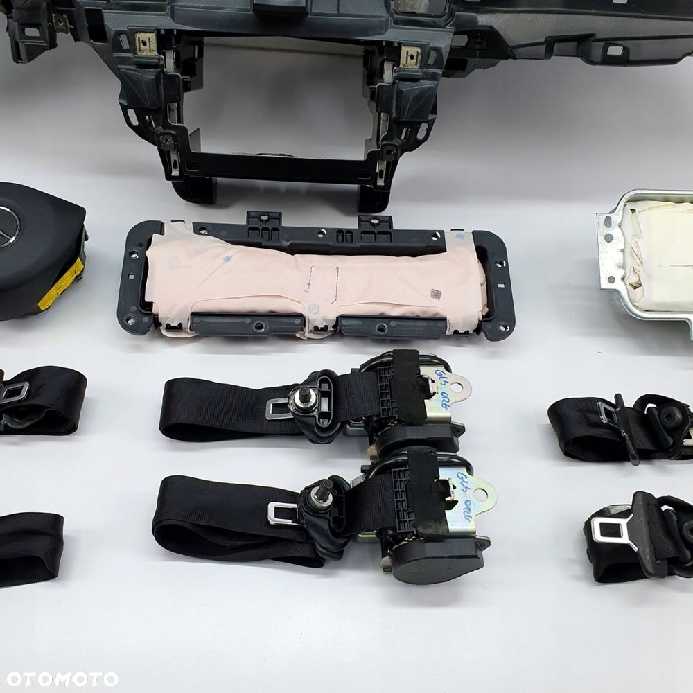 MERCEDES GLS X166 DESKA ROZDZIELCZA KONSOLA KOKPIT PULPIT PODUSZKI AIRBAG AIR BAG PASY KIT SET - 9