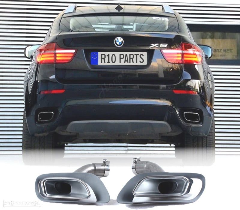 PONTEIRAS DE ESCAPE BMW X6 E71 LOOK M - 1