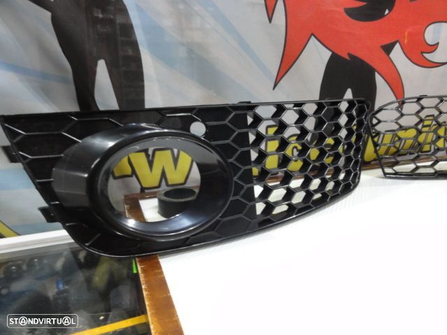 Grelhas faróis nevoeiro Audi A4 B8 08-11 RS LOOK preto brilhante - 3