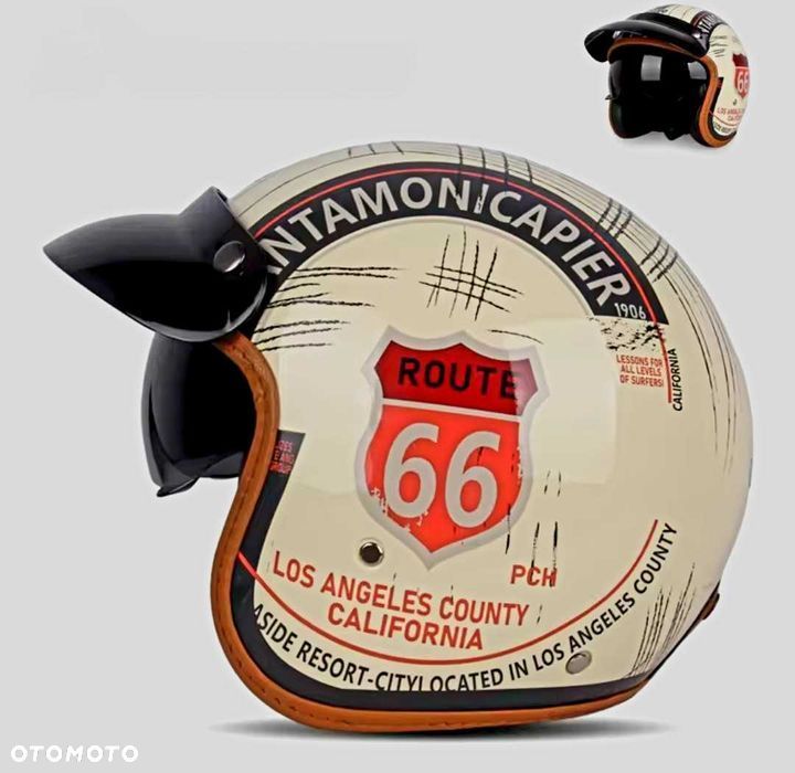 Kask motocyklowy route66 retro vintage - 5