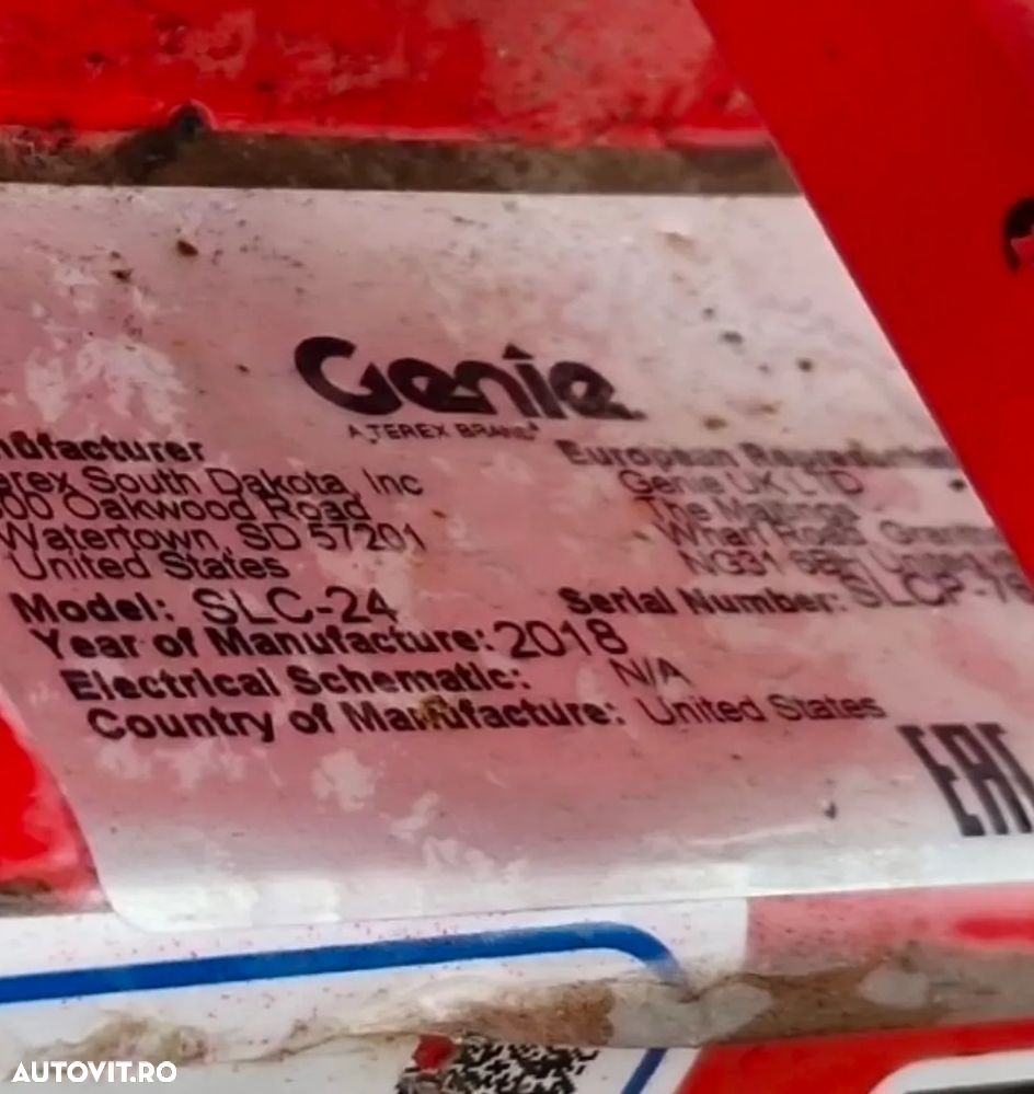 Genie Lift Pentru Materiale Constructii Model SLC 24 An 2018, H 7.40 M, max 295Kg - 3