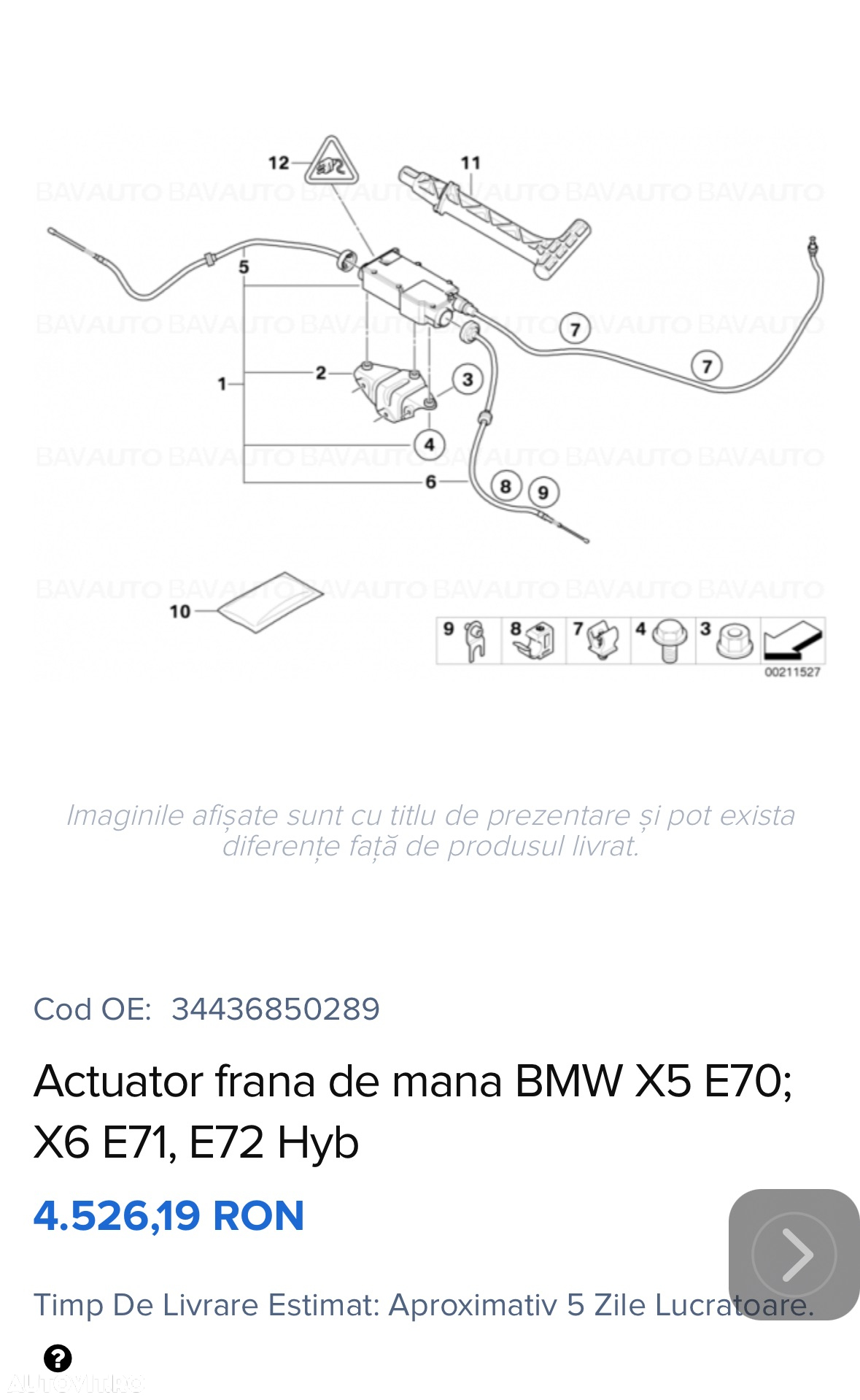Modul frâna de mâna bmw X5 e70 X6 e71 motoraș actuator frâna staționare - 6