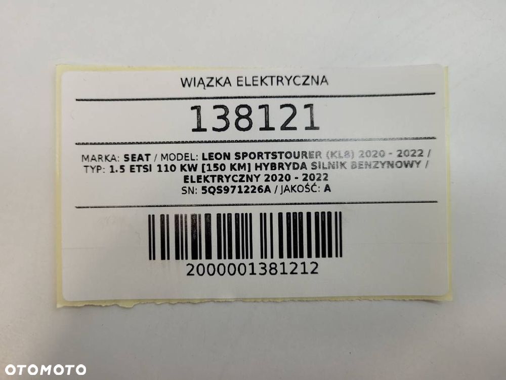 WIĄZKA ELEKTRYCZNA AKUMULATORA SEAT LEON IV 5QS971226A - 6
