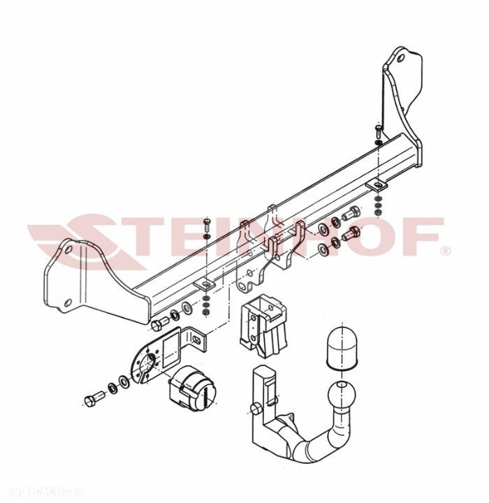 Wypinany hak holowniczy + Moduł 7 pin do BMW SERIA 5 E60 Sedan E61 Touring - 3