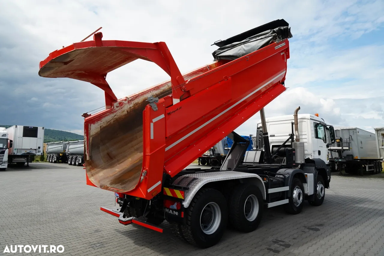 MAN TGS 35.460 / 8X4 / BASCULATOR SPATE / HIDROCLAPE / 2018 / IMPORTAT / CONTRACT POST-SERVICE - 12