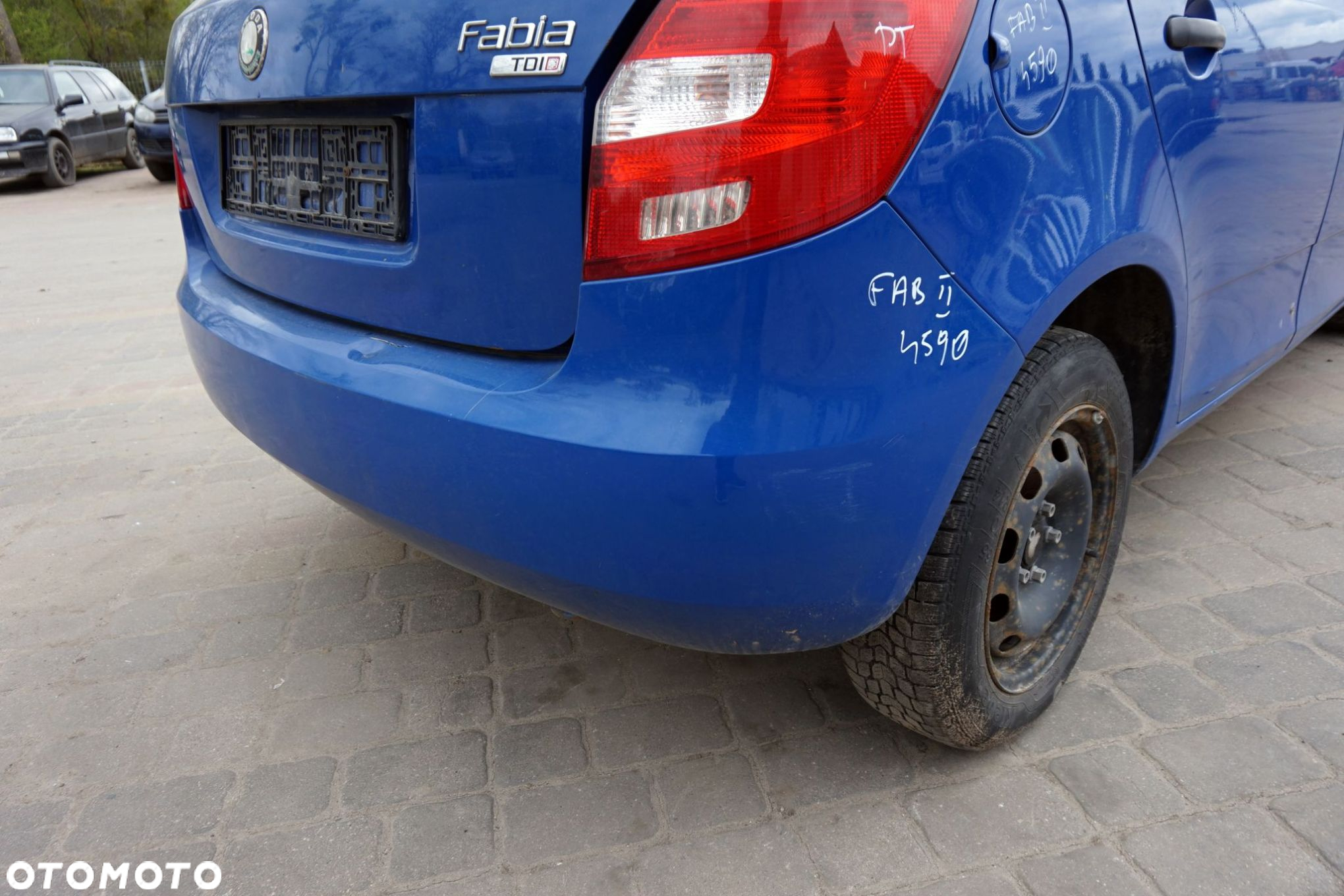 ZDERZAK TYLNY FABIA II 545 5D HB 4590  NIEBIESKI SKODA 2006-2010 - 4