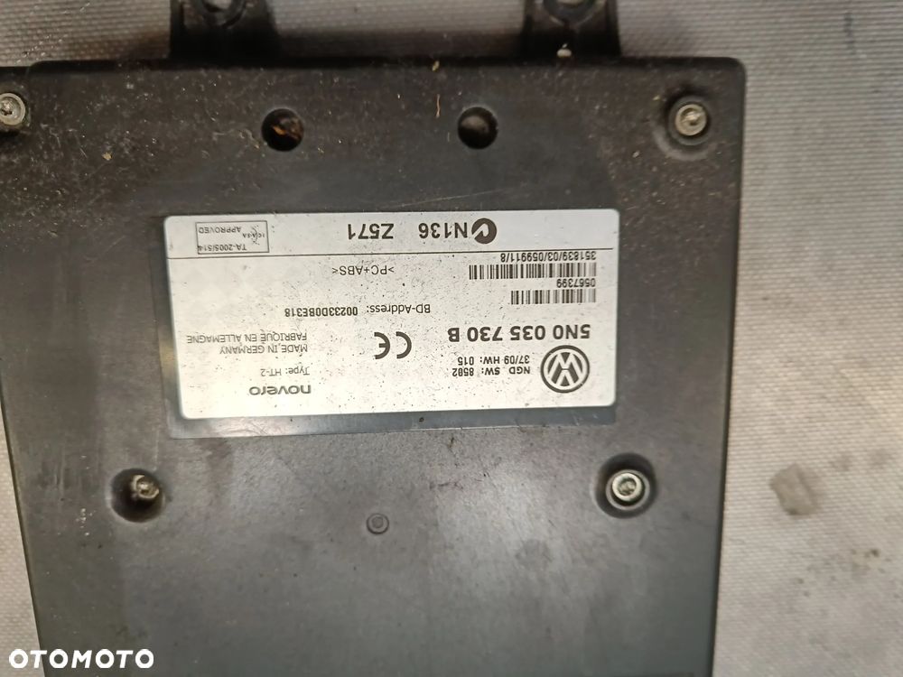 Moduł Bluetooth Skoda Superb Octavia VW Touareg Passat Golf Seat Audi 5N0035730B - 5