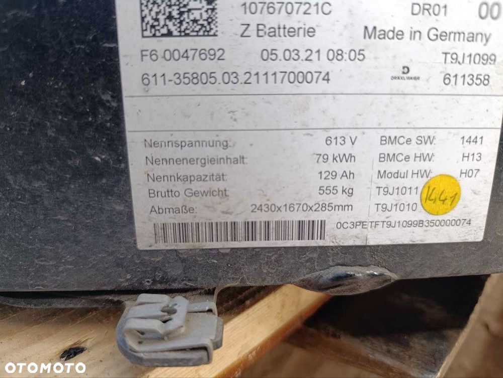 Akumulator Porsche Taycan 2021 RWD USA - 9