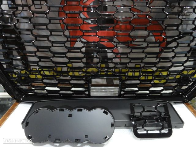 Grelha frontal Audi A3 8V +2017 HATCHBACK / LIMOUSINE / CABRIO, RS3 LOOK preto brilhante - 5