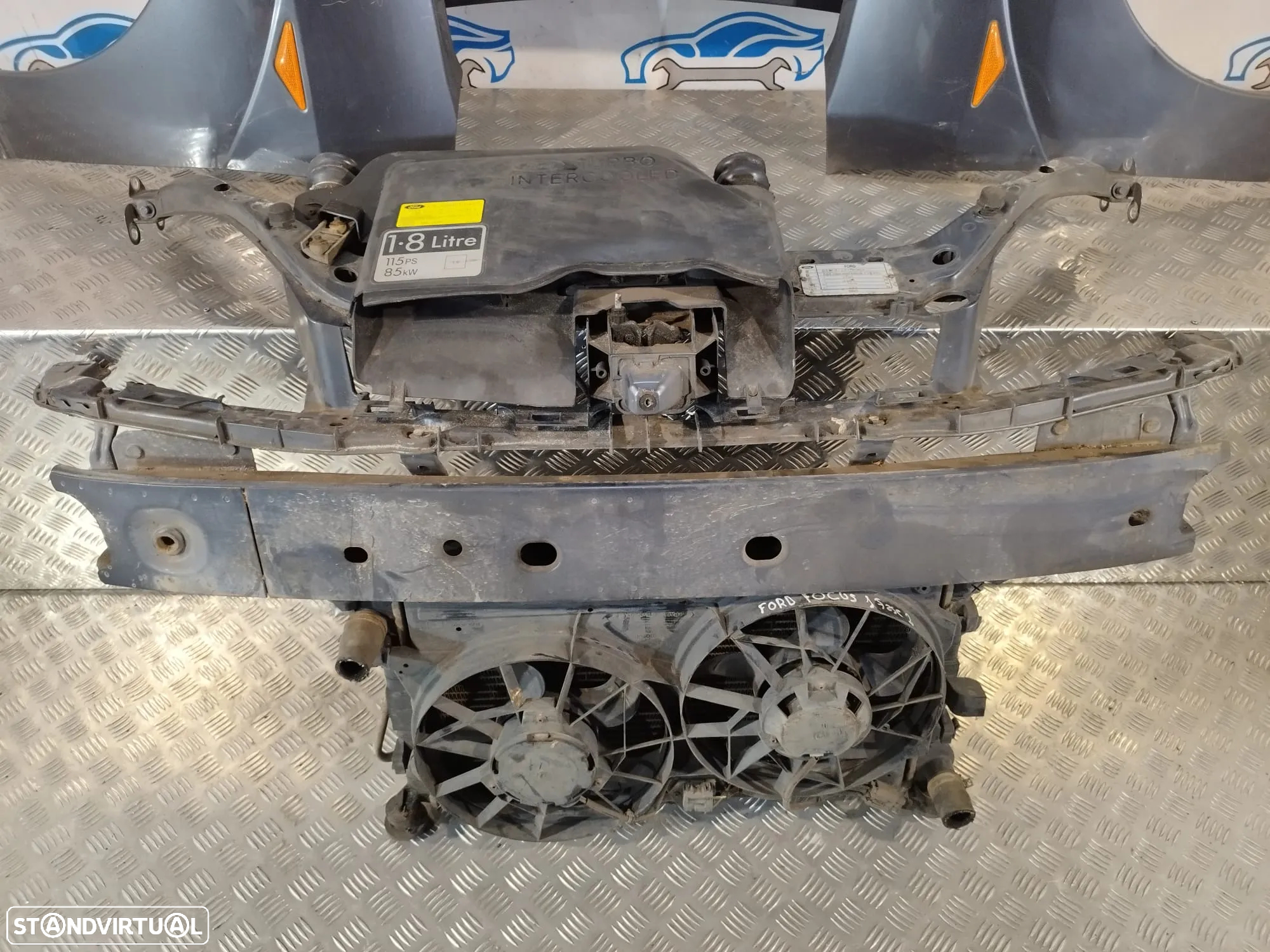 FRENTE COMPLETA FORD FOCUS I 1 MK1 FASE II 2 CAPOT PARACHOQUES GUARDA-LAMAS OTICAS RADIADOR VENTILADOR FRENTE FIBRA REFORÇO - 11