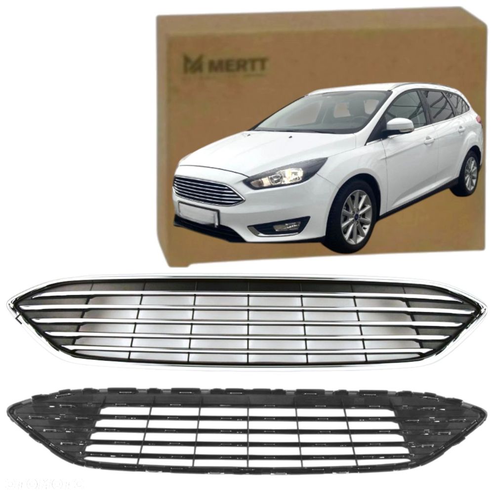 ATRAPA GRILL KRATKA RPZEDNIA CHROM FORD FOCUS MK3 LIFT 2014-2018 14 - - 1