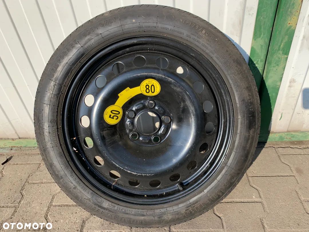 Koło zapasowe dojazdowe dojazdówka Volvo S80 II V70 17 cali 5x108 oryginał - 1