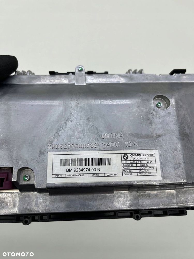BMW 5 F10 F11 MONITOR EKRAN WYŚWIETLACZ 9284974 - 6