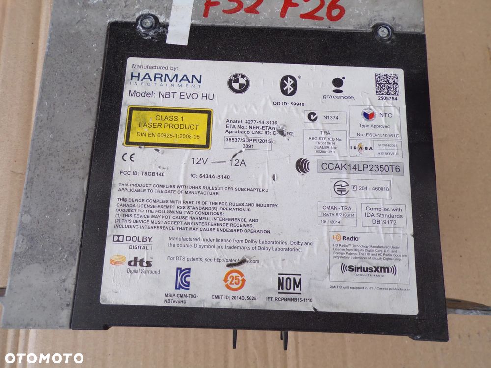 RADIO MULTIMEDIA BMW F26 F32 87941180 - 2