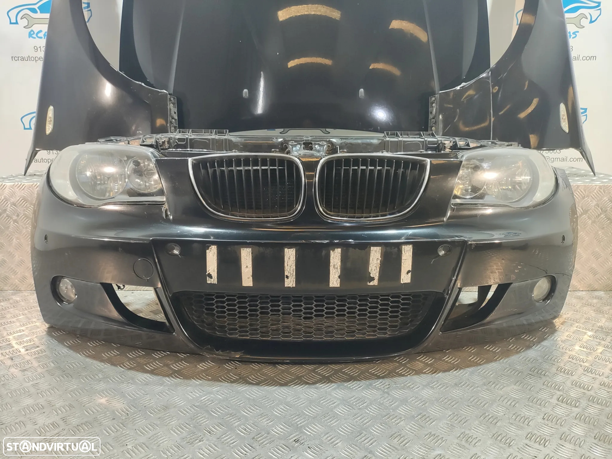 FRENTE COMPLETA BMW SERIE 1 E87 E81 PACK M PARACHOQUES SENSORES GUARDA-LAMAS OTICAS RADIADOR VENTILADOR FRENTE FIBRA REFORÇO - 9
