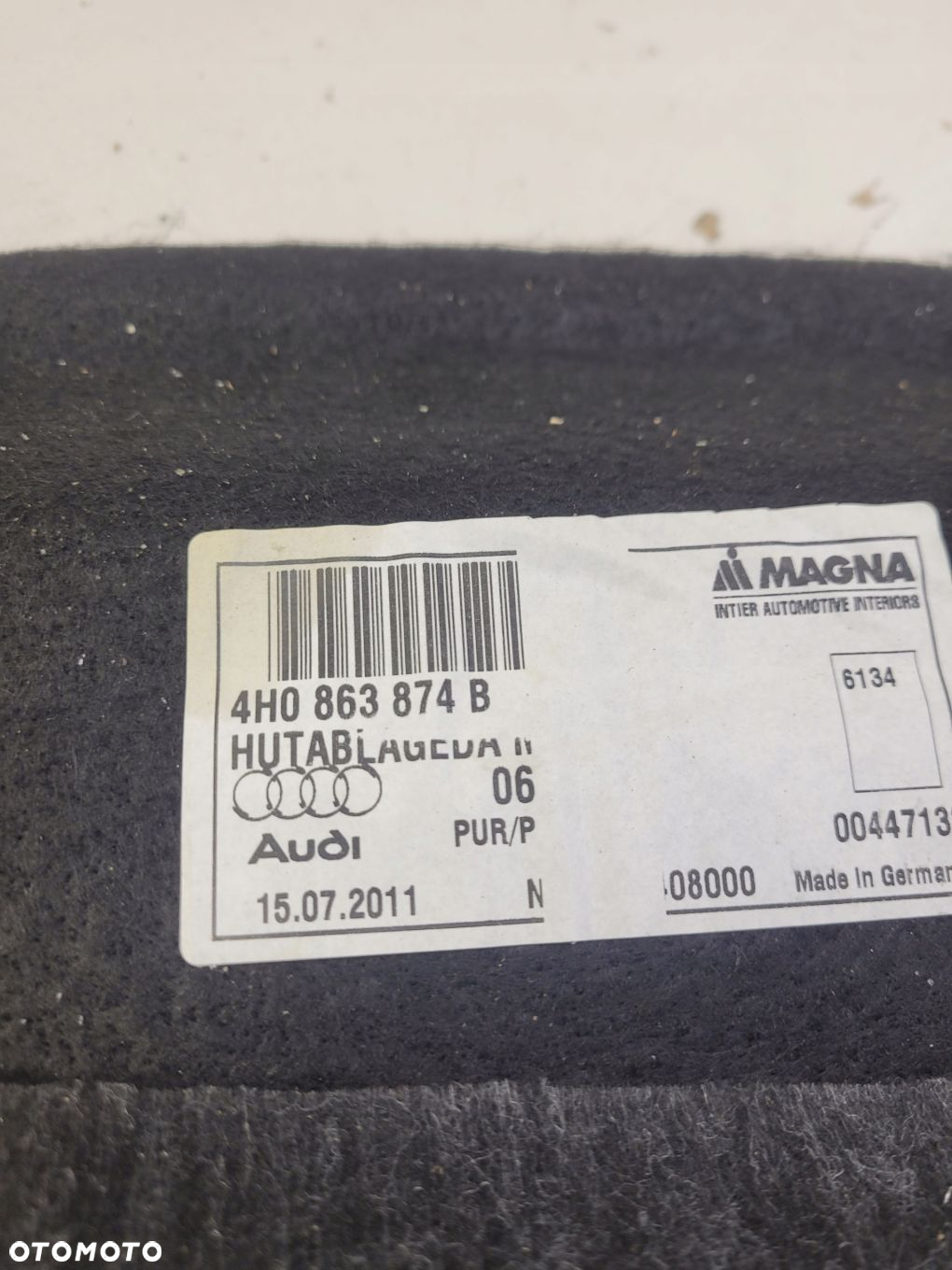 WYGŁUSZENIE PODŁOGI TYLNE AUDI A8 D4 4H0863874B - 3