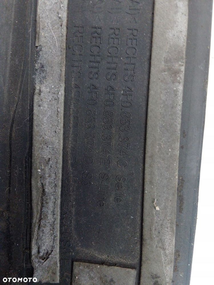 LISTWA PROGOWA PRAWY PRZÓD A6 C6 S LINE 4F0853374E - 3