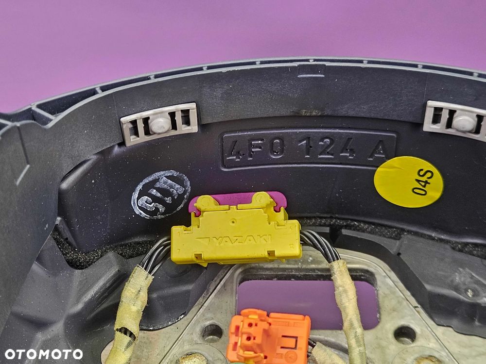 Kierownica Trzy 3 Ramienna Czarna Pikowana Skóra Łopatki Automat Air Bag Poduszka AUDI A6 C6 A4 B7 A3 8P - 32