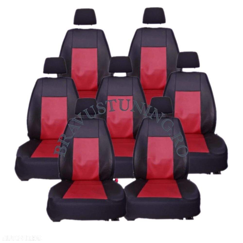 Huse scaun auto dedicate Sharan 5 / 7 locuri Piele Ecologica - 4