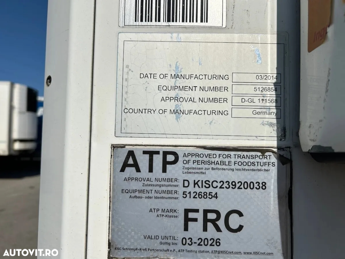 Schmitz Cargobull Thermoking, axa liftanta, lada paleti, factura externa - 12