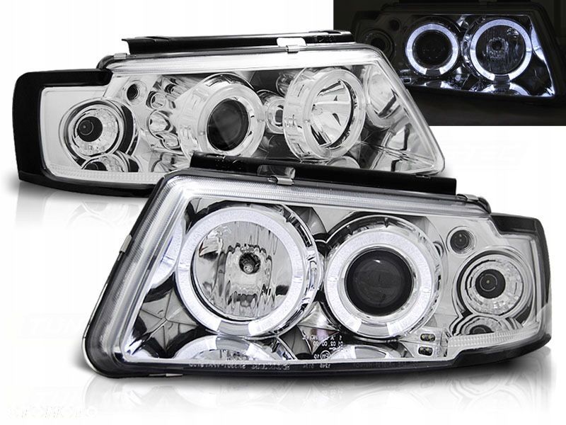 Reflektory Lampy kpl Ringi Angel Eyes Led Tuning VW Passat B5 3b 1996-2000 - 1