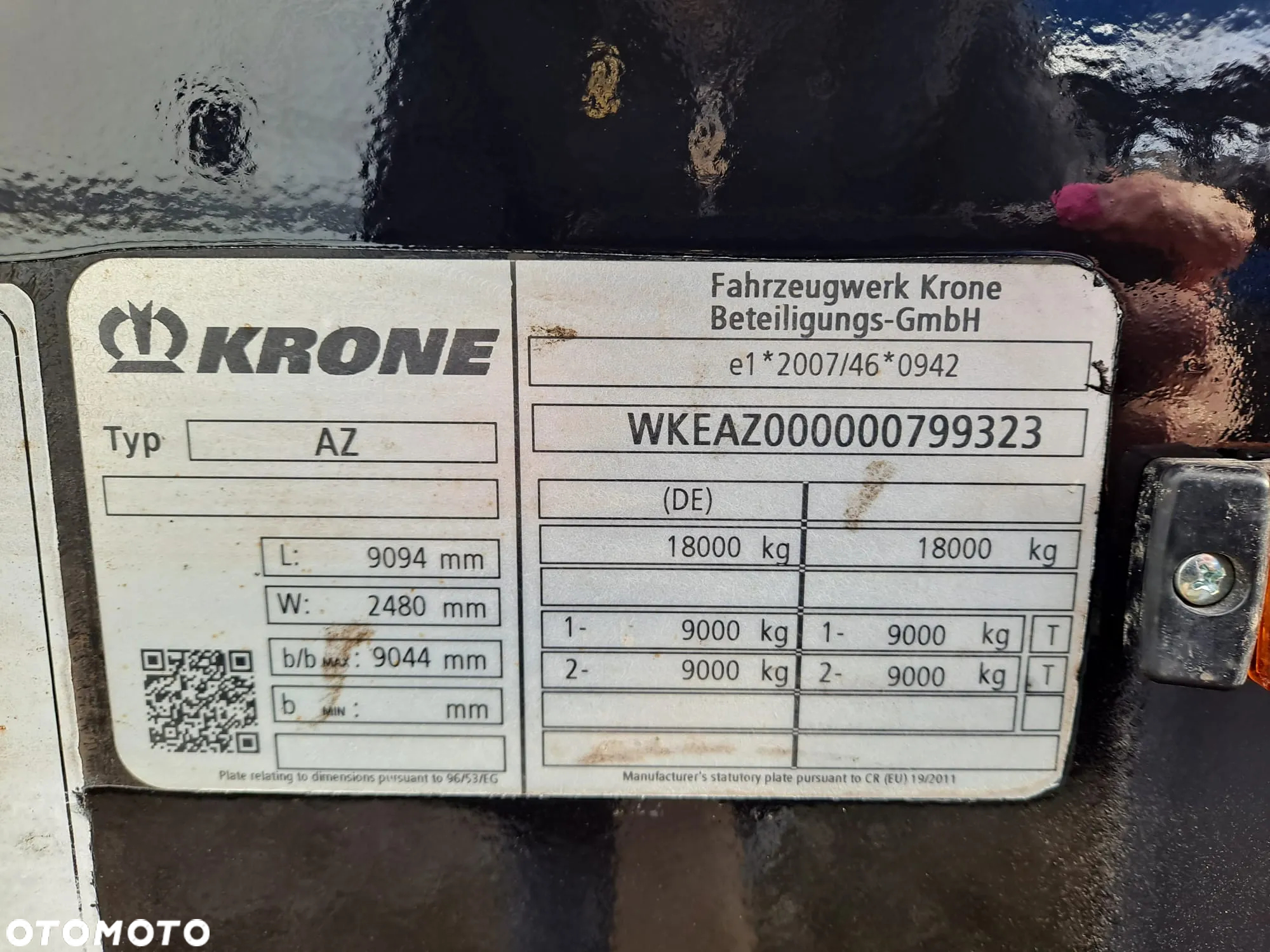 Krone Przyczepa BDF faktura VAT - 13