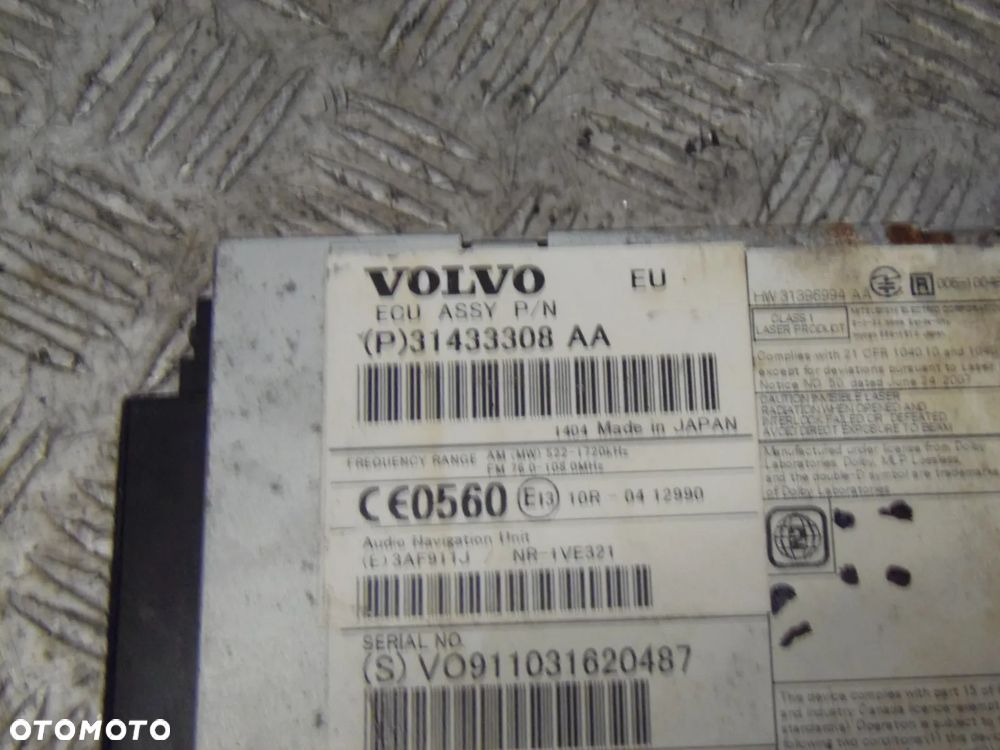 VOLVO S60 II CZYTNIK NAWIGACJI Radio 31433308AA - 4