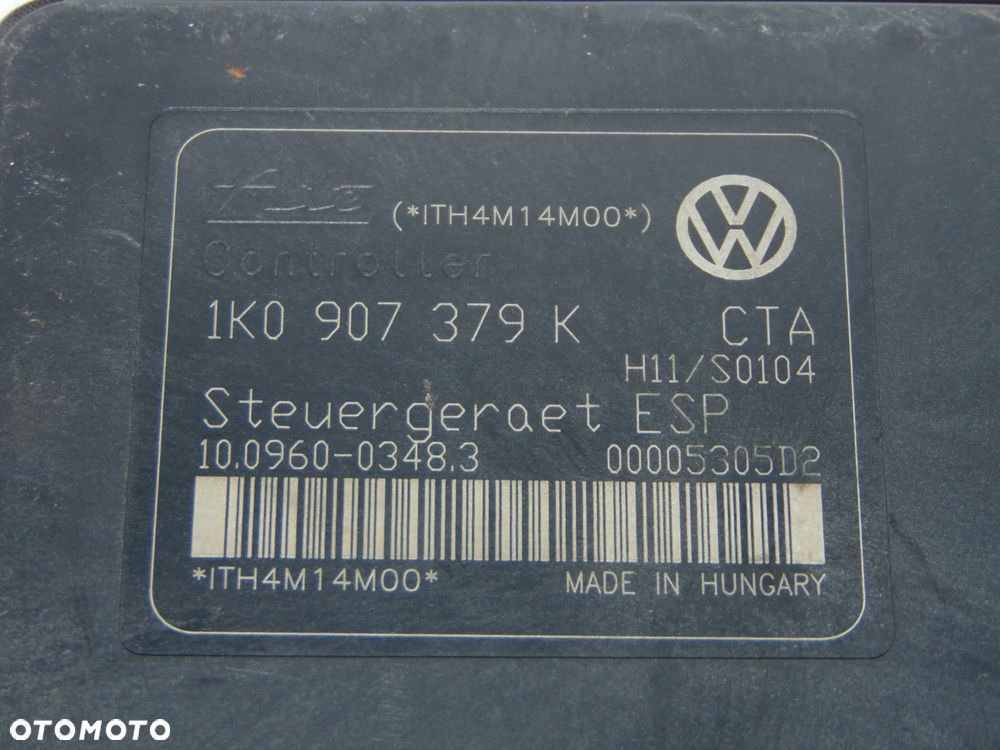 Pompa hamulcowa sterownik ABS 1K0614517H 1K0907379K VW Volkswagen Golf 5 V Touran I Skoda Octavia 2 II Audi A3 8P 03-10r - 3