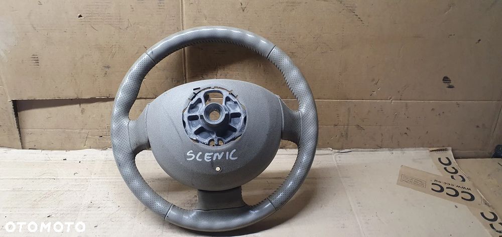 Kierownica jasna skóra oryginał Renault Scenic II 8200106306 8200282593 - 7